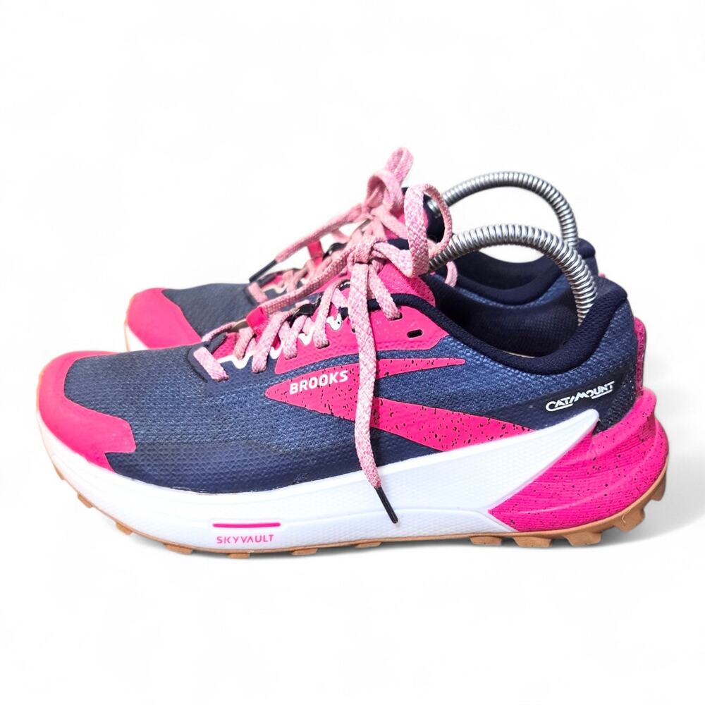 Brooks Catamount 2 Women's Size 8 Trail Running Shoes Blue/Pink 1203881B425 - Picture 4 of 11